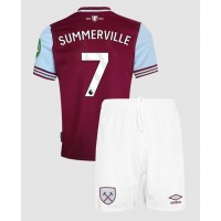 Camiseta West Ham United Crysencio Summerville #7 Primera Equipación Replica 2024-25 para niños mangas cortas (+ Pantalones cortos)